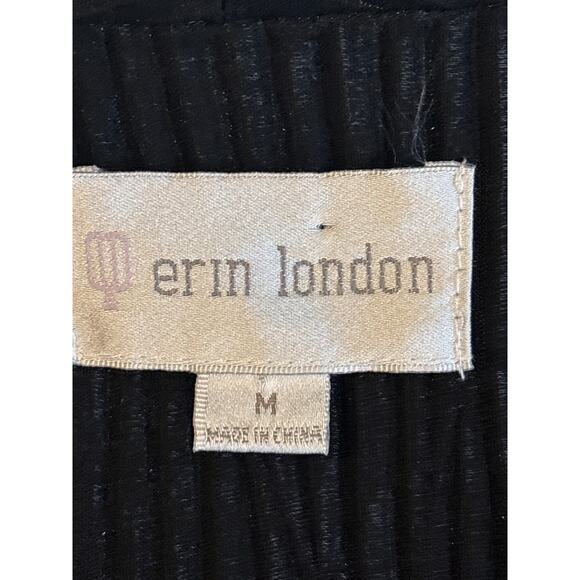 Erin London Women's Size Medium Gray Textured Metallic Lined Long Sleeve Jacket - Picture 4 of 13